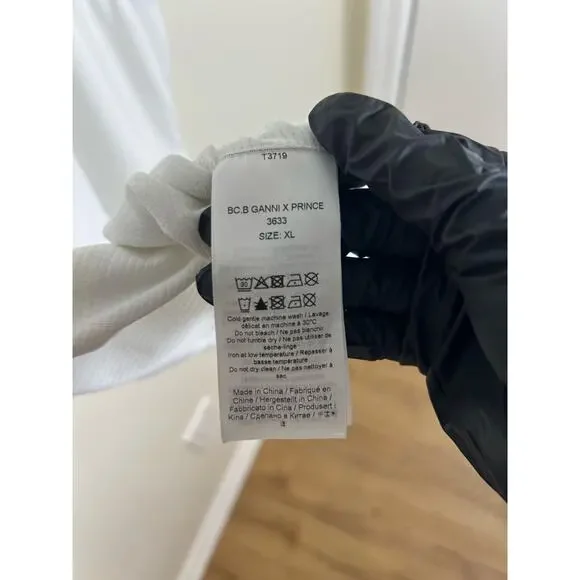 GANNI x Prince Active Mesh White Top Size XL Tops